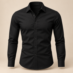 Camisa Slim Preta Milano